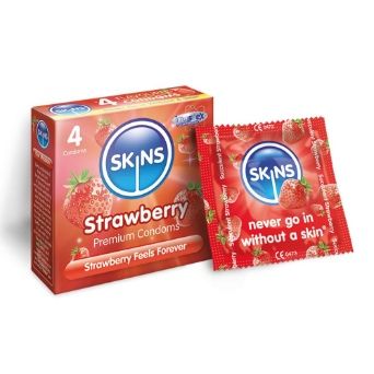 Skins Strawberry 4 Condoms