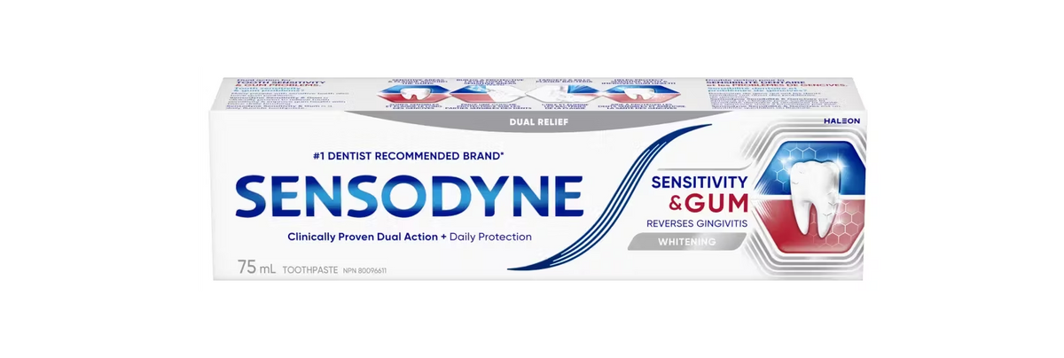 معجون أسنان سنسوداين لتبييض الأسنان الحساسة واللثة 75 مل