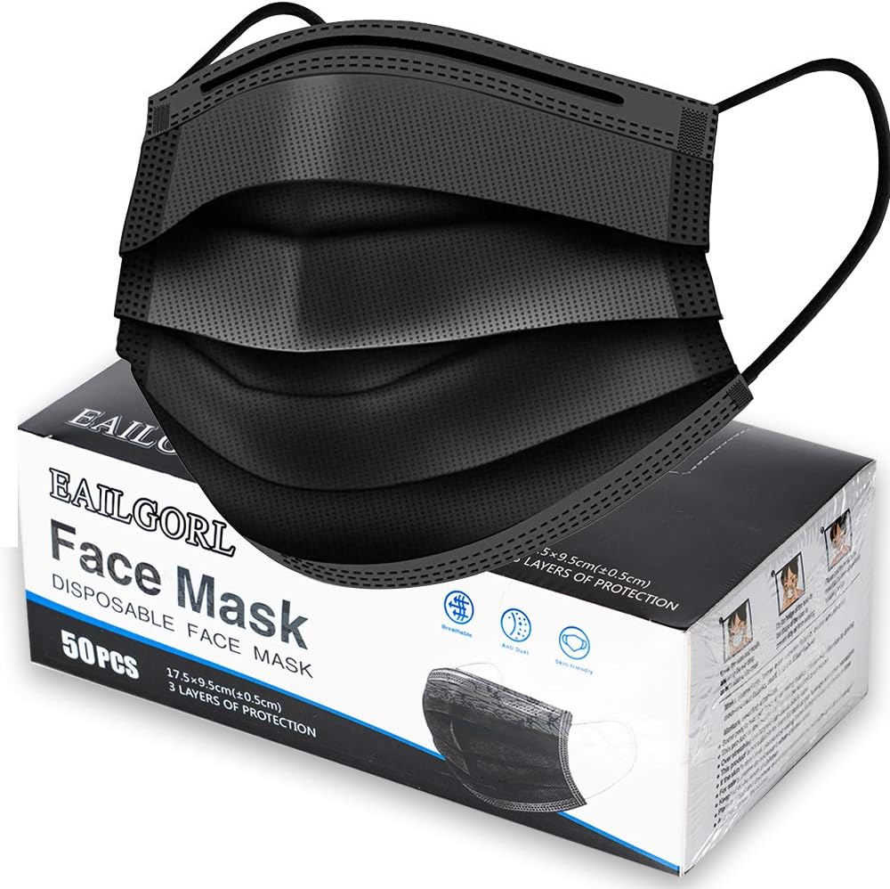 Black Face Mask 50 Pcs