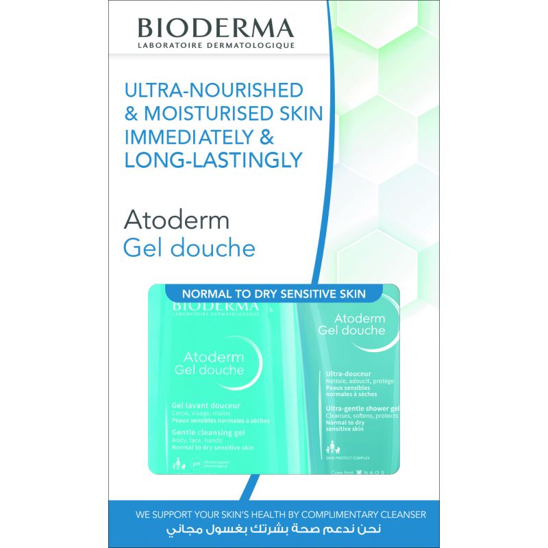 bioderma atoderm gel 1ltr +200ml free