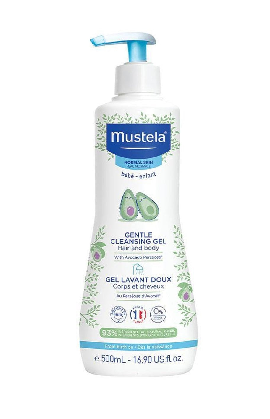 mustela gentle cleansing gel 500ml