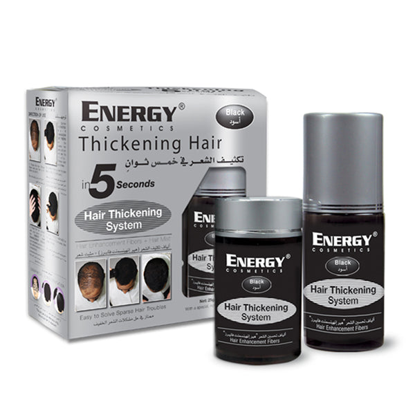 Energy Hair Thickening System Kit Black
