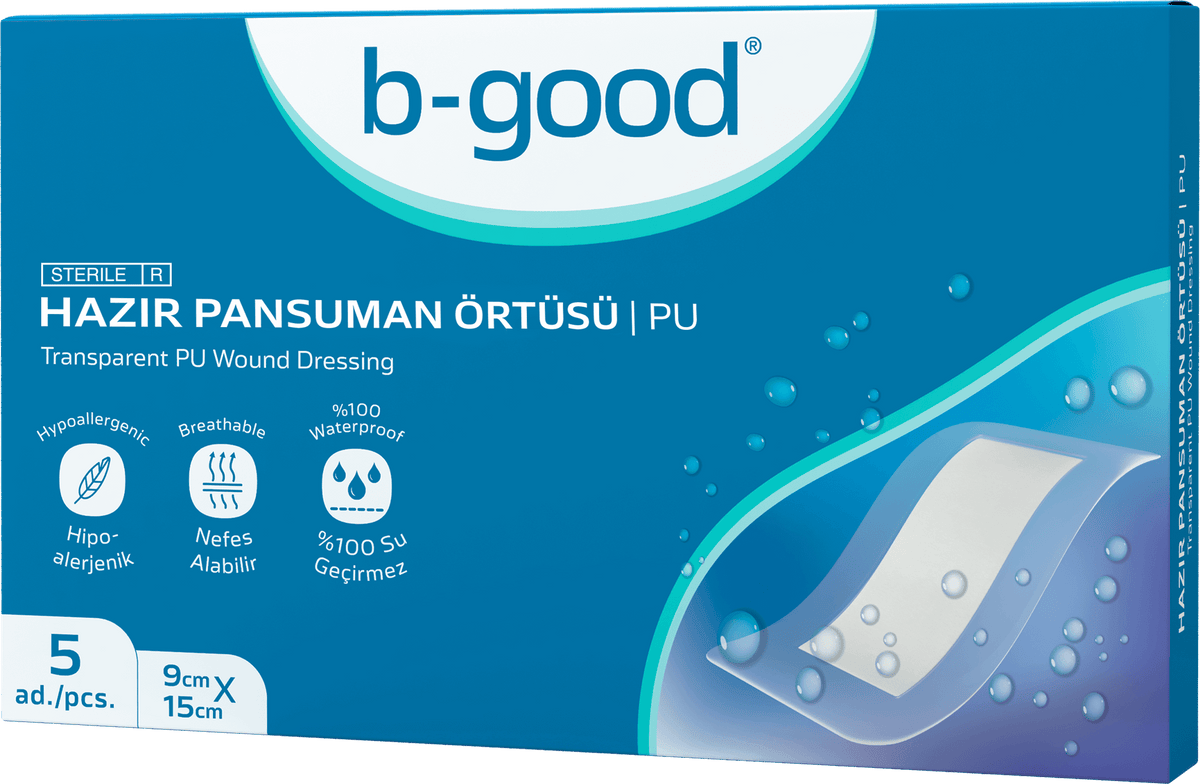 B جيد شفاف بولي يوريثين 9 × 15 سم