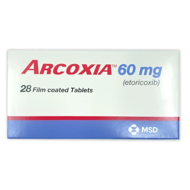 Arcoxia 60 Mg 28 Tablets