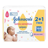 Johnson Extra Sensitive Wipes 2+1 168pcs
