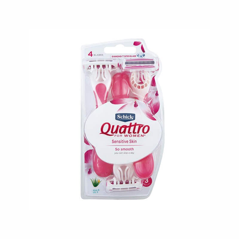 Schick Quattro Women Disposable Razor 3 Pcs