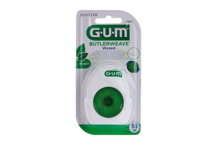 GUM BUTLERWEAVE WAXED FLOSS 50M