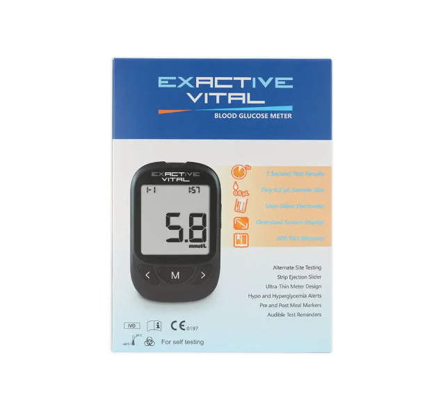 Exactive Vital Glucometer+25 Strips+25 Lancets