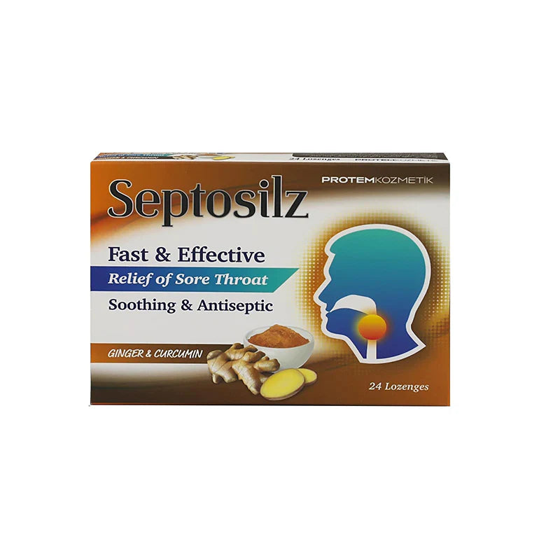 Septosilz Ginger & Curcumin 24 Lozenges