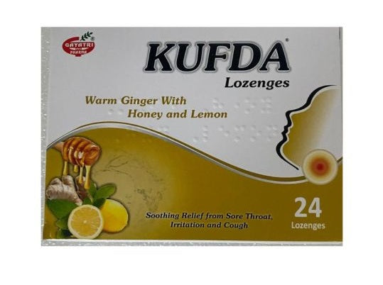 Kufda Warm Ginger + Honey 24 lozenges