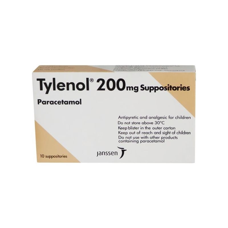 TYLENOL 10 SUPP 200 MG