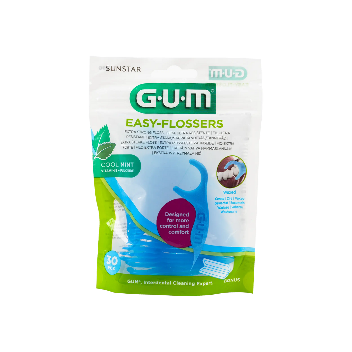 Gum Easy Flosser Wax 30pcs-Cool Mint 890